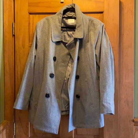 Old Navy Women’s Gray Pea Coat - Picture 2 of 5